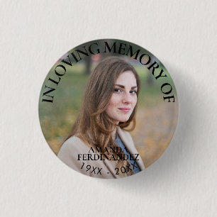 Personalized Photo Memorial Button