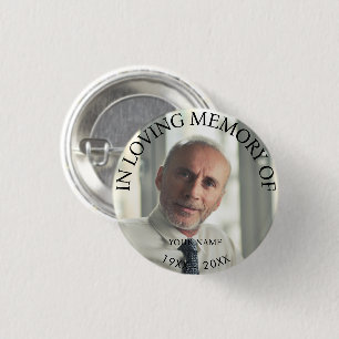 Personalized Photo Memorial Button