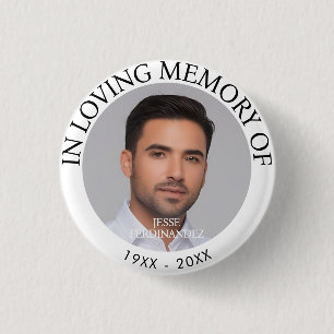 Personalized Photo Memorial Button