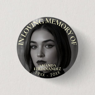 Personalized Photo Memorial Button