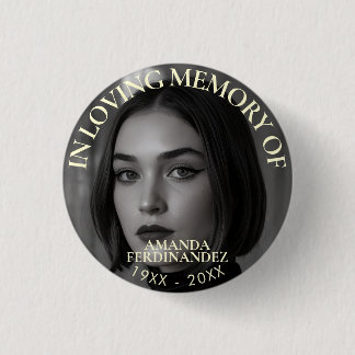 Personalized Photo Memorial Button
