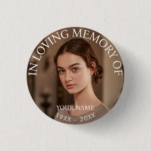 Personalized Photo Memorial Button