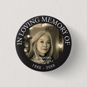 Personalized Photo Memorial Button