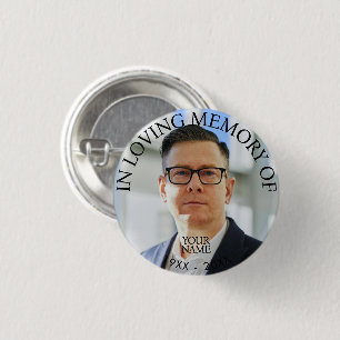 Personalized Photo Memorial Button
