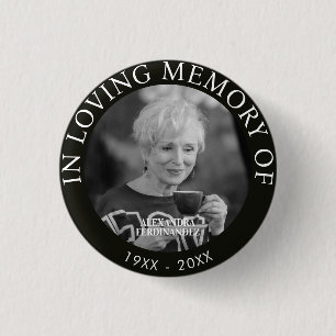 Personalized Photo Memorial Button