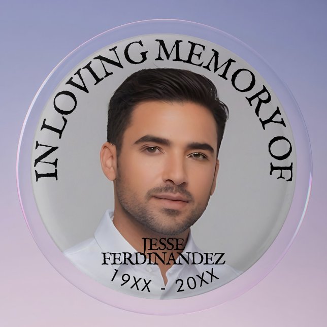 Personalized Photo Memorial Button (Creator Uploaded)
