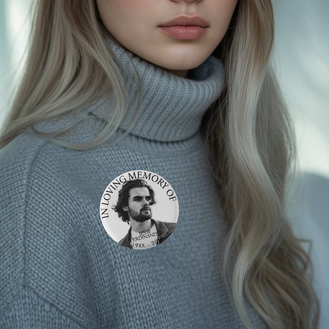 Personalized Photo Memorial Button (Creator Uploaded)