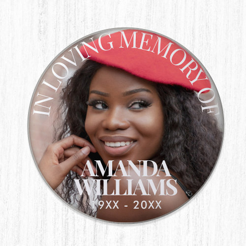 Personalized Photo Memorial Button Personalized Photo Memorial Button