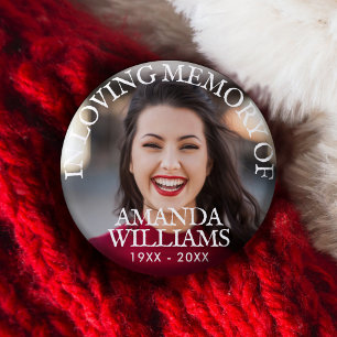 Personalized Photo Memorial Button