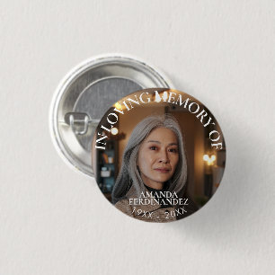Personalized Photo Memorial Button