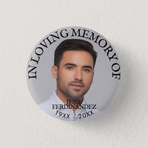 Personalized Photo Memorial Button