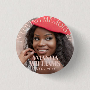Personalized Photo Memorial Button