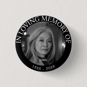 Personalized Photo Memorial Button