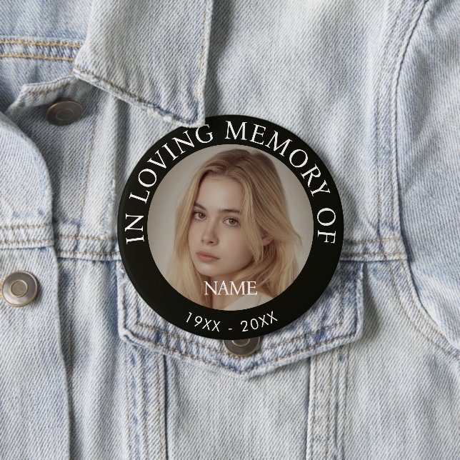 Personalized Photo Memorial Button (In Situ)
