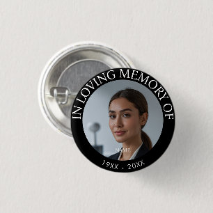 Personalized Photo Memorial Button