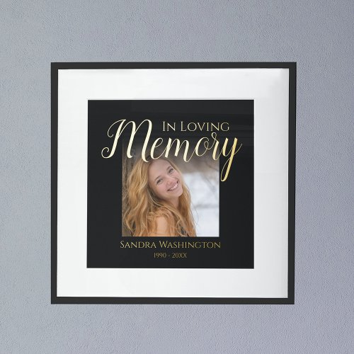 Personalized Photo Memorial Foil Print
