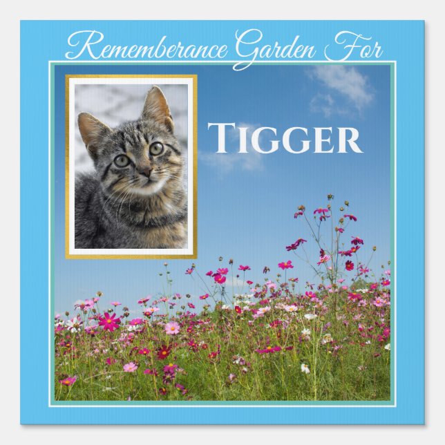 Personalized Photo Memorial Garden Sign (Front)