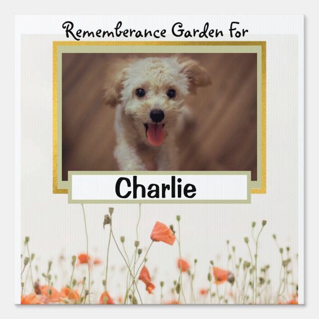 Personalized Photo Memorial Garden Sign (Front)