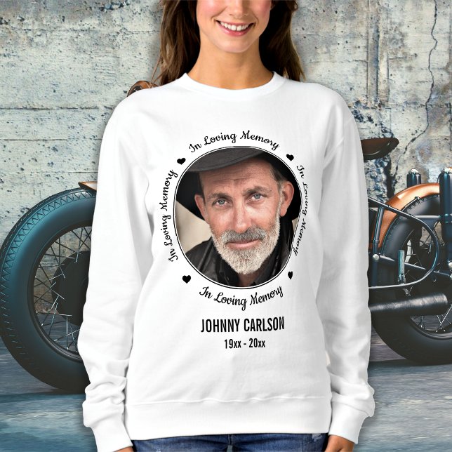 Personalized Photo Memorial In Loving Memory Sweatshirt (Creator Uploaded)