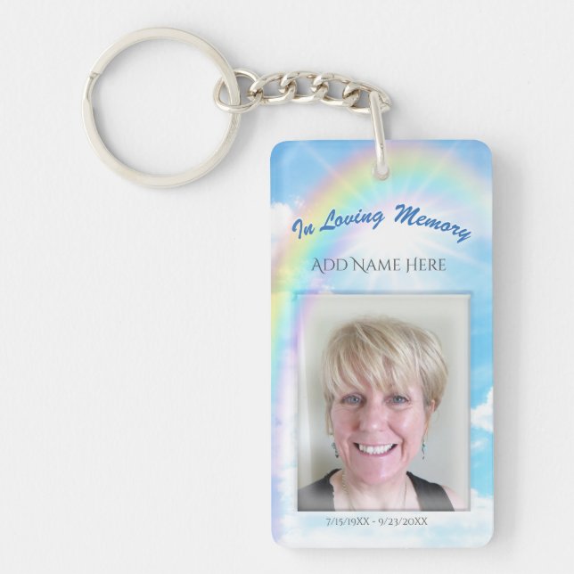 Personalized Photo Memorial Keychain (Front)