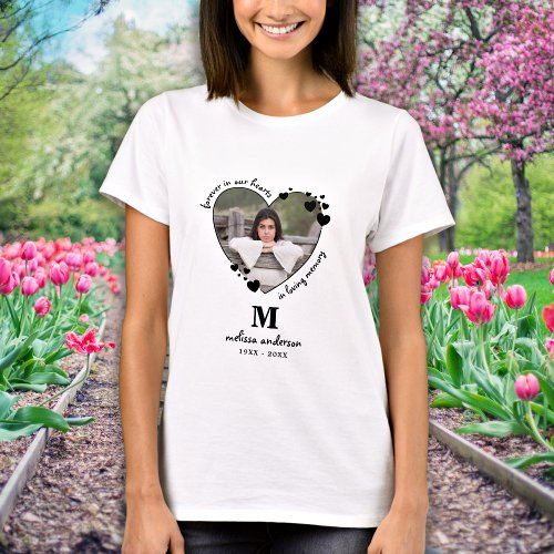 Personalized Photo Memorial Loving Memory Funeral T_Shirt