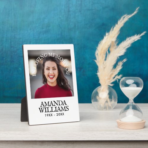 Personalized Photo Memorial Modern Plaque