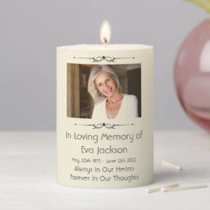 Personalized Photo Memorial Pillar Candle