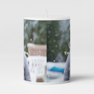 Personalized Photo Memorial Pillar Candle