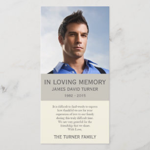 Personalized Photo Memorial Sympathy Thank You