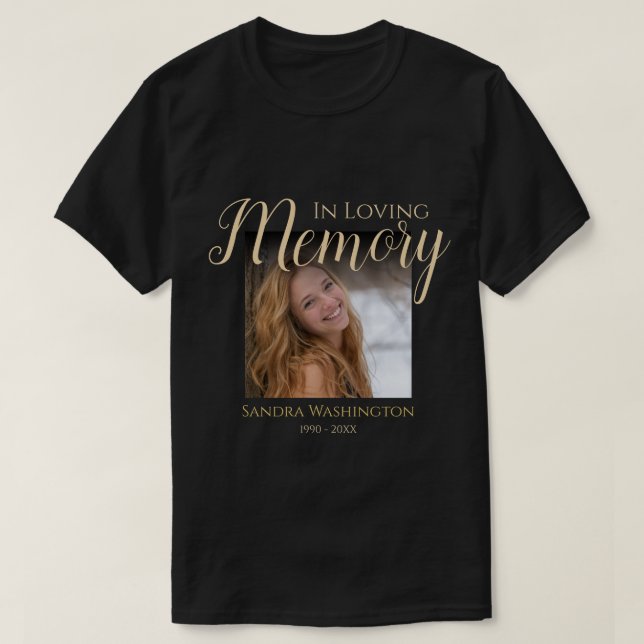 Personalized Photo Memorial T-Shirt | Zazzle