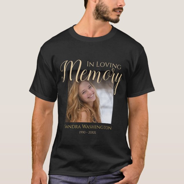 Personalized Photo Memorial T-Shirt | Zazzle