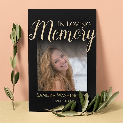 Personalized Photo Memorial Thank You Card