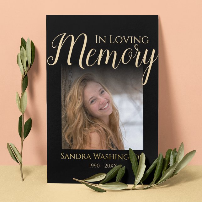 Personalized Photo Memorial Thank You Card (Creator Uploaded)