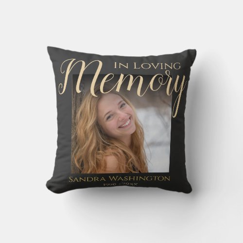Personalized Photo Memorial Throw Pillow