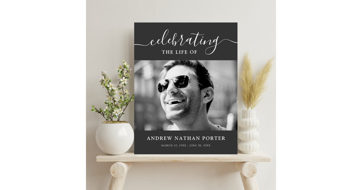 Poster Tribute Example Personalized Photo Memorial Tribute Remembrance Poster | Zazzle