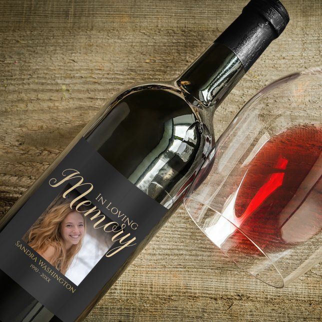Personalized Photo Memorial Wine Label (Creator Uploaded)