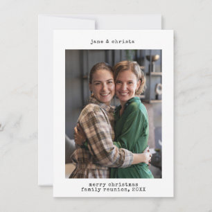 Personalized Photo Memory Minimalist Holiday Card