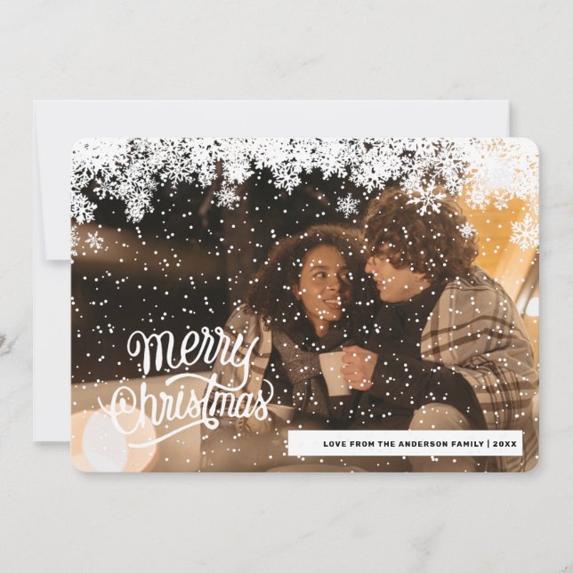 Personalized Photo Merry Christmas Holiday Card (Front)