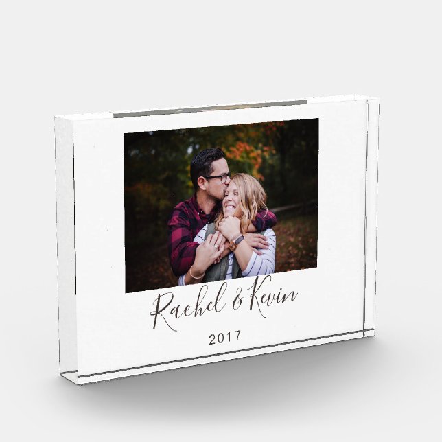 Personalized Photo & Message Acrylic Keepsake Acrylic Award (Left)