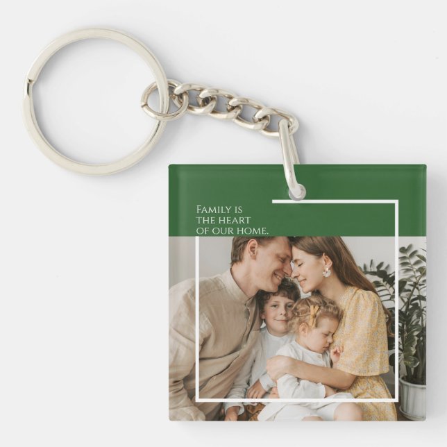 Personalized Photo & Message Acrylic Keychain (Front)