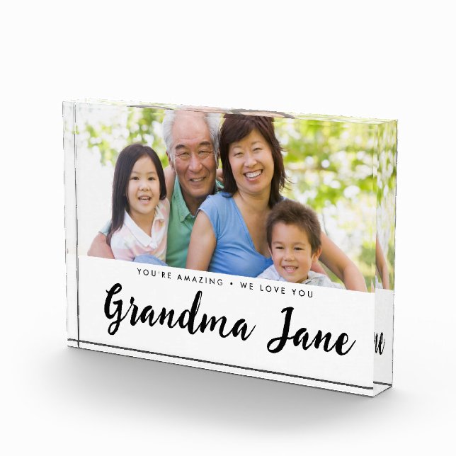 Personalized Photo Message Grandma Name Block (Right)