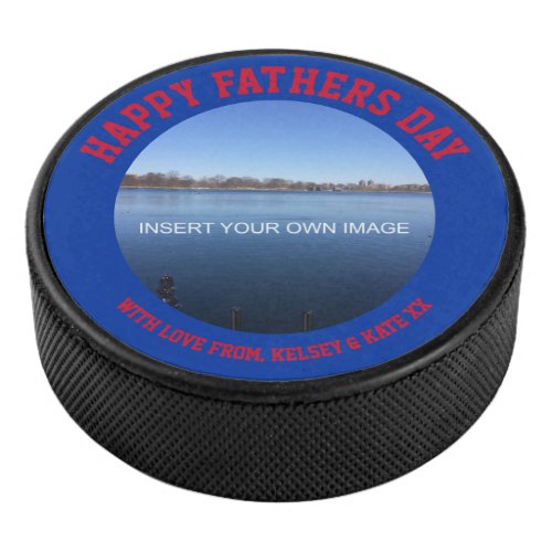 Personalized Photo Message Hockey Puck