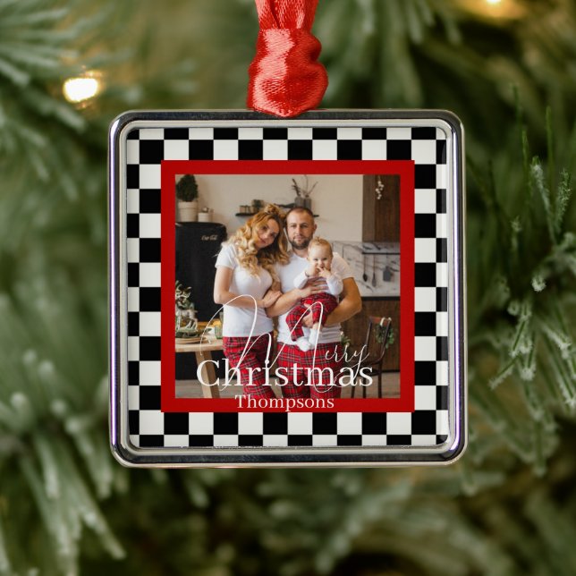 Personalized photo metal ornament (Tree)