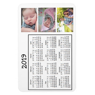Personalized Photo Mini Magnet Calendar 2018