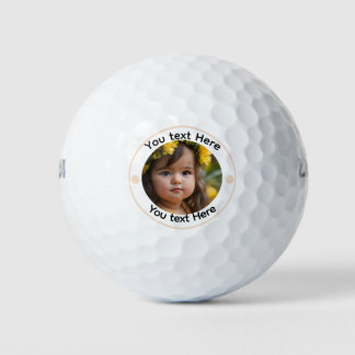 Personalized Photo Modern Create Template Golfer G Golf Balls