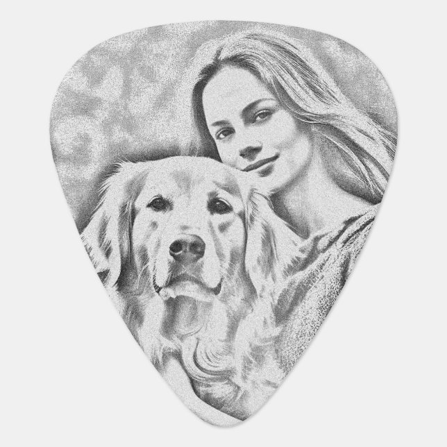 Personalized Photo Modern Cute Simple Custome Guitar Pick (Front)