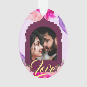 Personalized Photo Modern Love Double Sided Ornament