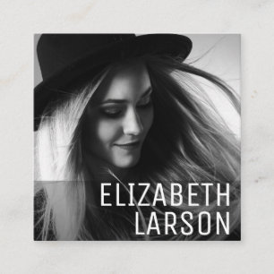 Personalized Photo Modern Minimalist Square Business Card