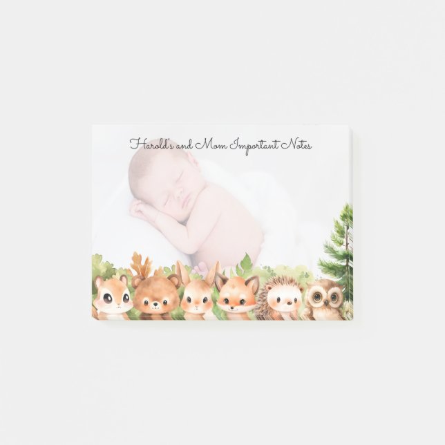 Personalized Photo Modern Post-it Notes (Front)