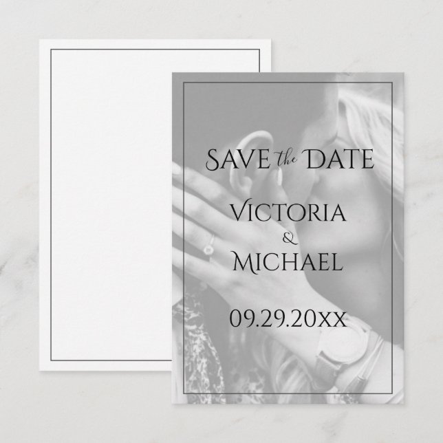 Personalized Photo Modern Save the Date (Front/Back)